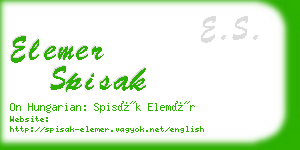 elemer spisak business card